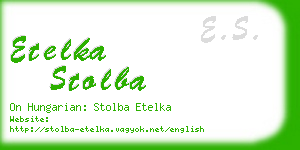 etelka stolba business card